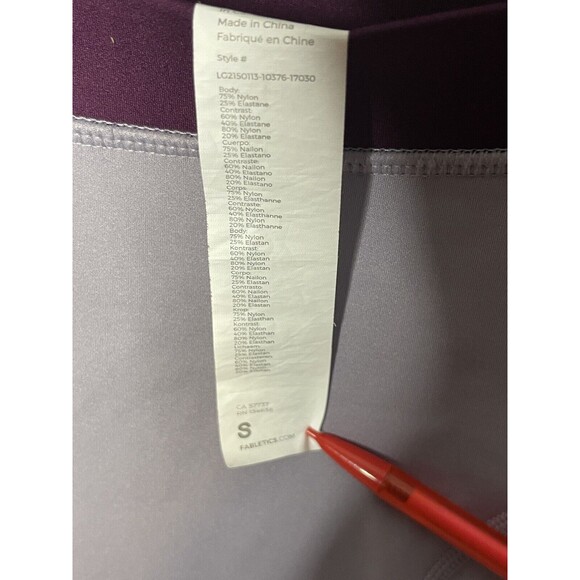 Fabletics Motion365 Spandex Yoga Athletic Legging Light Purple Women's SZ S - Picture 7 of 9